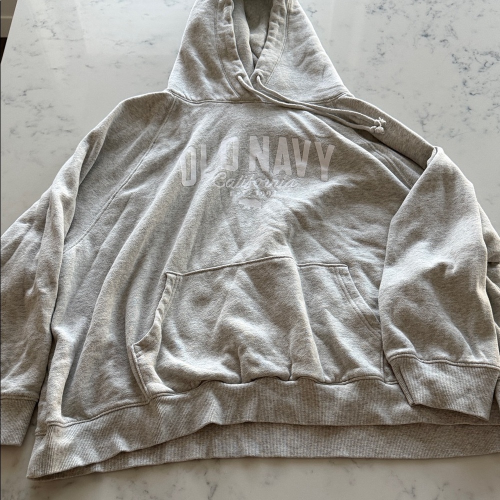 Old Navy California Pullover Hoodie Sweatshirt Gray XL